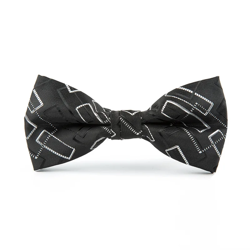 High Quality Bow Tie Silk Jacquard Geometric Figure Black Red Blue Bowtie Business Casual Graduation Company Party Holiday gifts |