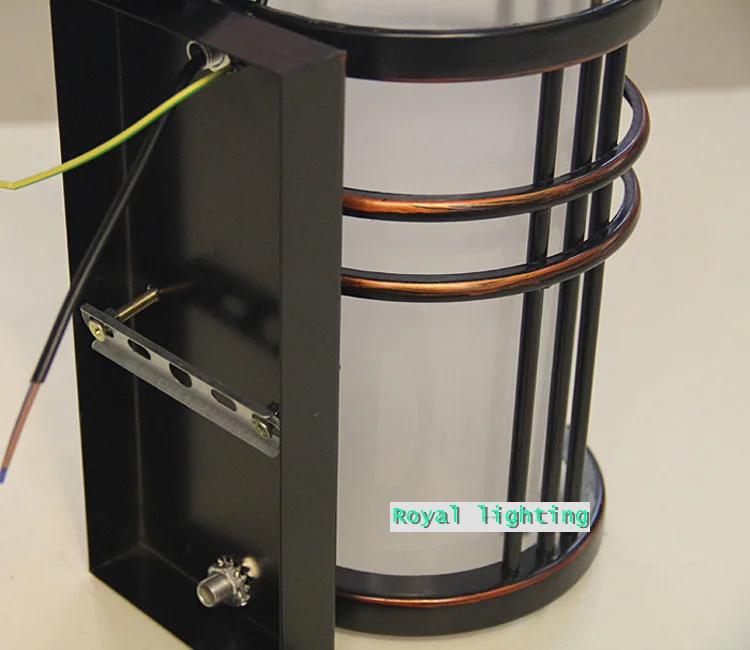 Большой Открытый Винтажный стеклянный садовый светильник кафе Ретро Черный