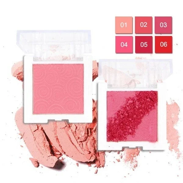 Косметическая пудра-румяна для щек 1 шт. 6 цветов румяна разные цвета пудра