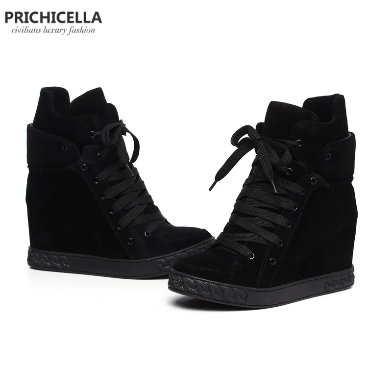 PRICHICELLA/качественные женские ботильоны из натуральной кожи на шнуровке; повседневная обувь