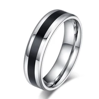 top selling retro style steel ring for women and men 6mm width stainless steel fashion trendy engagement wedding ring jewelry
