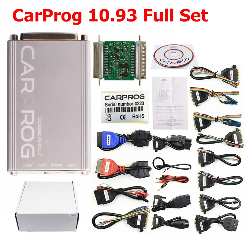CARPROG V8.21 онлайн версия Keygen V10.93 автомобильный инструмент для ремонта ЭКЮ автомобиль прог 8,21 идеально добавить авторизацию 21 Адаптеры полный набор