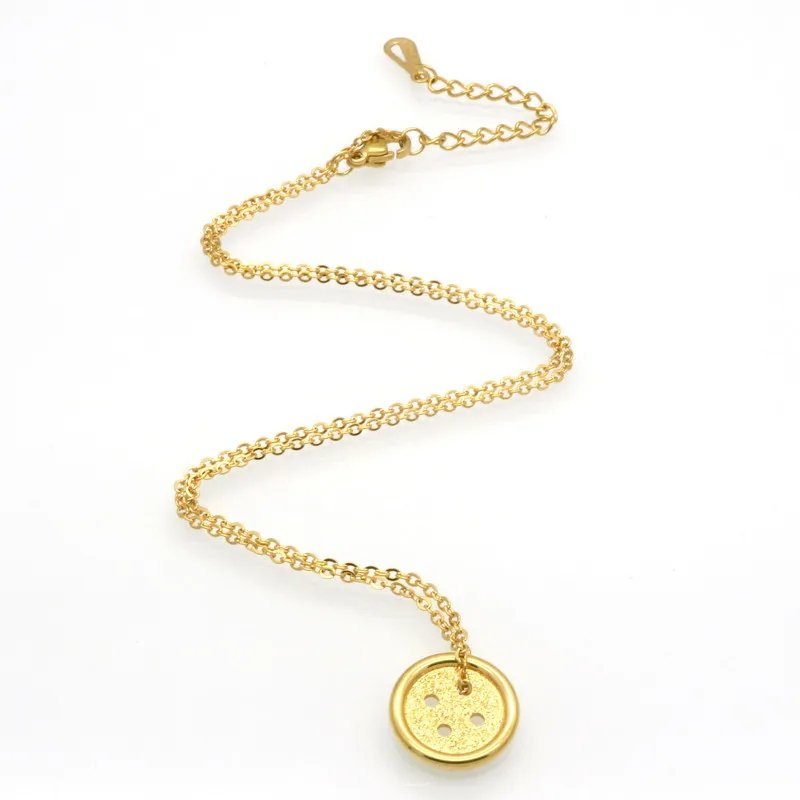 Колье из нержавеющей стали Lucky Pinocchio золотая цепочка розового золота с круглыми