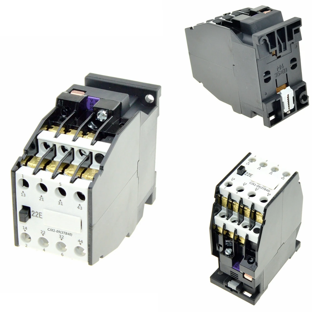 Ac Контактор 9a 3 P 2NO 2NC 220 В 24 В 380 В 110 В катушки вольт 50 Гц ith 20A Двигатель Магнитная Starter Пускатели 35 мм din рейку