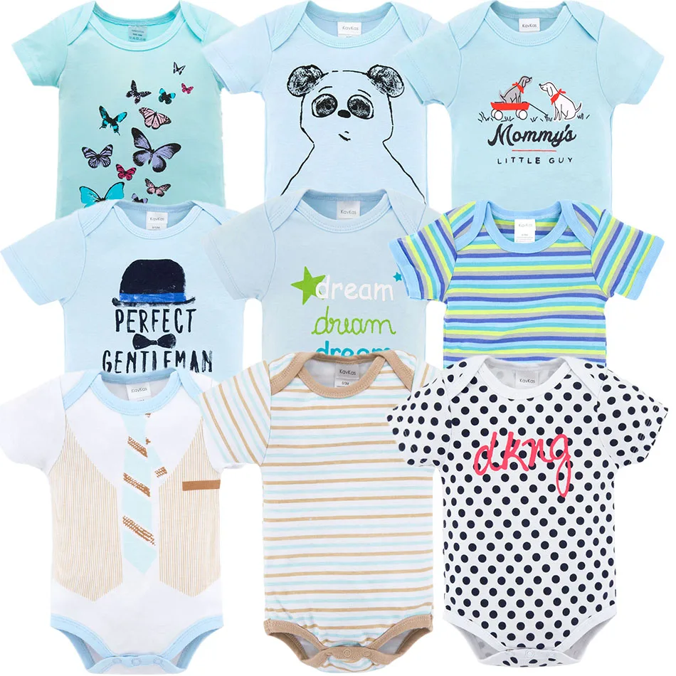 KAVKAS/летнее боди для новорожденных мальчиков хлопковые комбинезоны bebes одежда