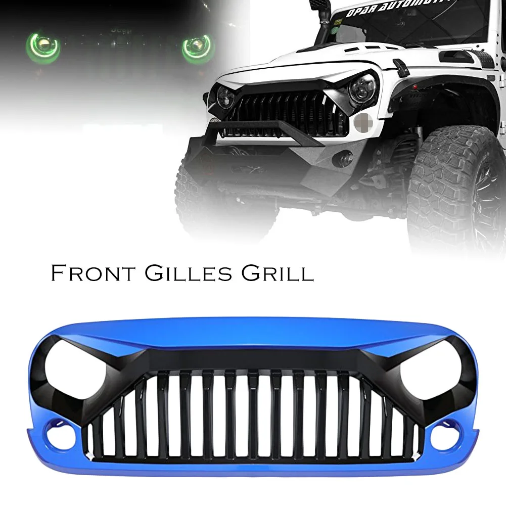 Передняя решетка радиатора для автомобиля Jeep Wrangler JK JKU Rubicon Sahara Sport 2007 2008 2009 2010 2011