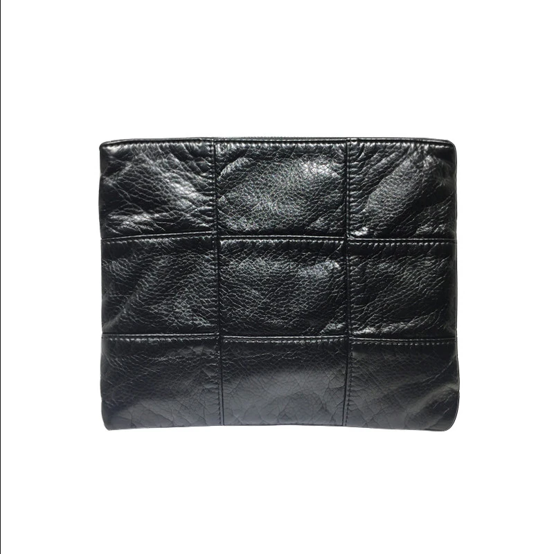 Клетчатая и черная модная женская сумка-клатч из искусственной кожи