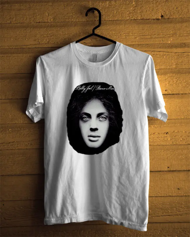 Billy Joel Piano Man Album Cover t shirt белая мужская одежда на заказ размера S 2XL новая уличная
