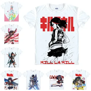 Рубашка Аниме KILL La Coolprint японский, мульти-стиль, с коротким рукавом, Matoi Ryuuko Jakuzure Nonon, косплей, костюм Kawaii, футболки KILL