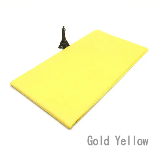 Goldyellow-B09 50 листов/мешок DIY Материал 50*50 см папиросная бумага Цветочная оберточная бумага украшение дома праздничные вечерние упаковочные бумаги - Цвет: Goldyellow-B09