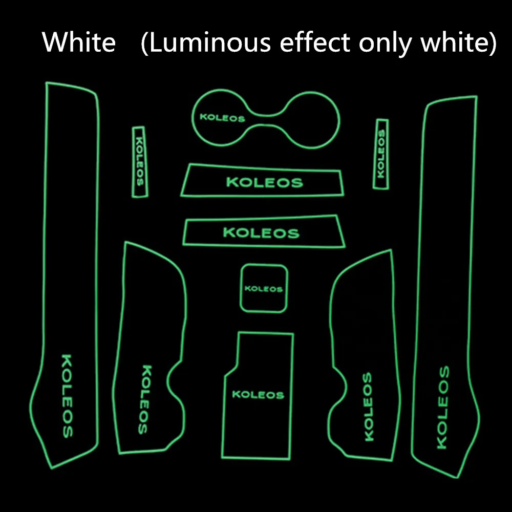 

For Renault Koleos 2009 To 2013 Car Anti-slip Non-slip Rubber Cup Sticker Gate Slot Pad Door Groove Mat Car-Styling 11pcs