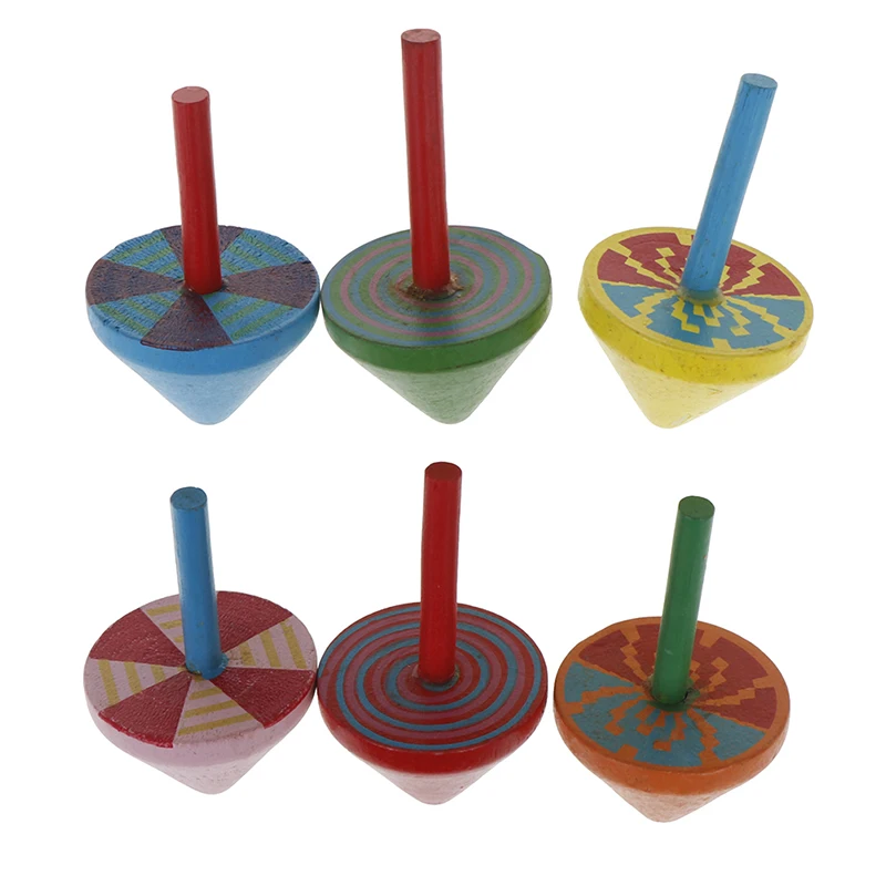 1 шт. забавные деревянные классические интересные гироскопические красочные