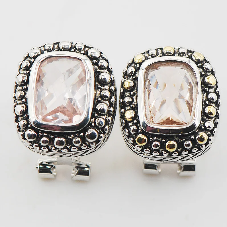 

Новые женские серьги из серебра с бриллиантами Morganite TE486