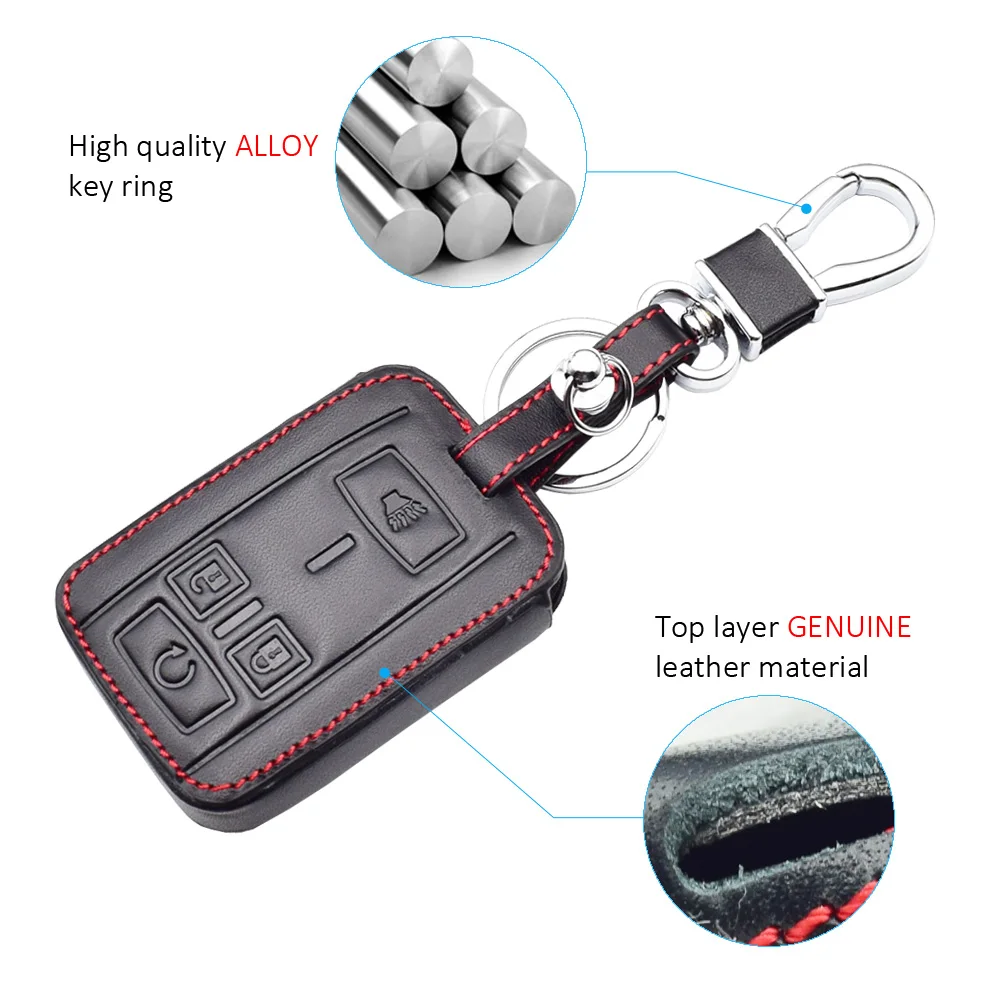 Кожаный чехол для ключей автомобиля для GMC Sierra Canyon Chevrolet Colorado Silverado Smart Keyless дистанционный брелок крышка авто брелок защитная сумка