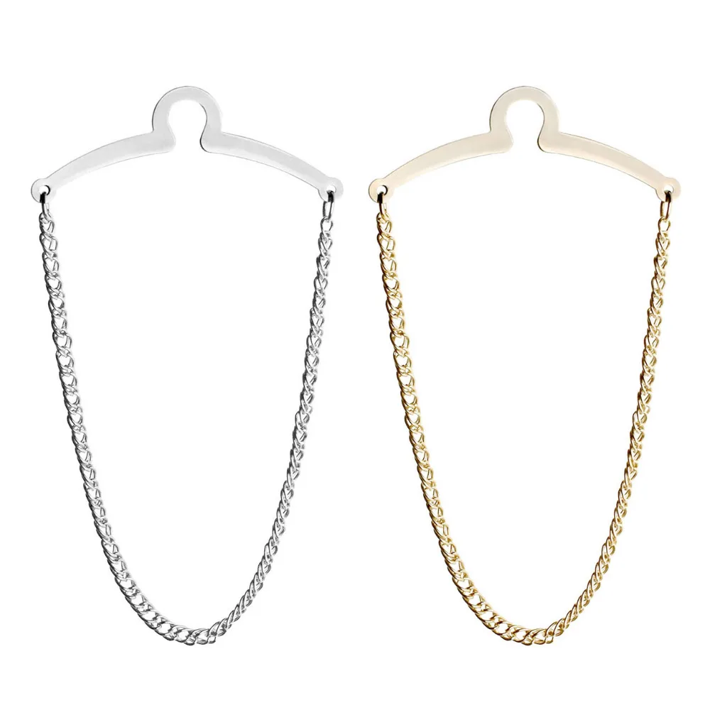 Ayliss Для Мужчин's серебрянная Золотая галстук зажимы для галстуков Звено Цепи