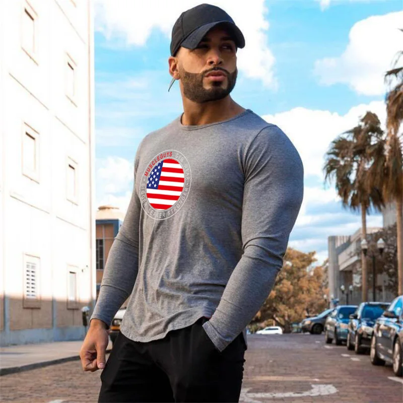 Бренд 2021 новая одежда тренажерные залы Tight футболка мужские фитнес homme Сель с