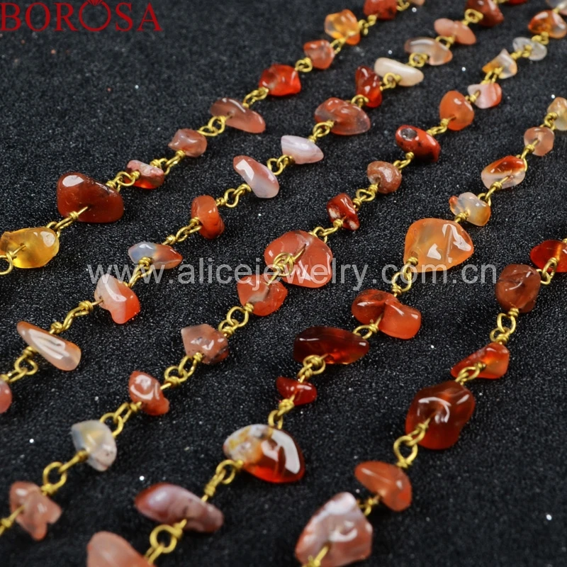 BOROSA Розария цепи кристалл Druzy фишки бисера свободной формы
