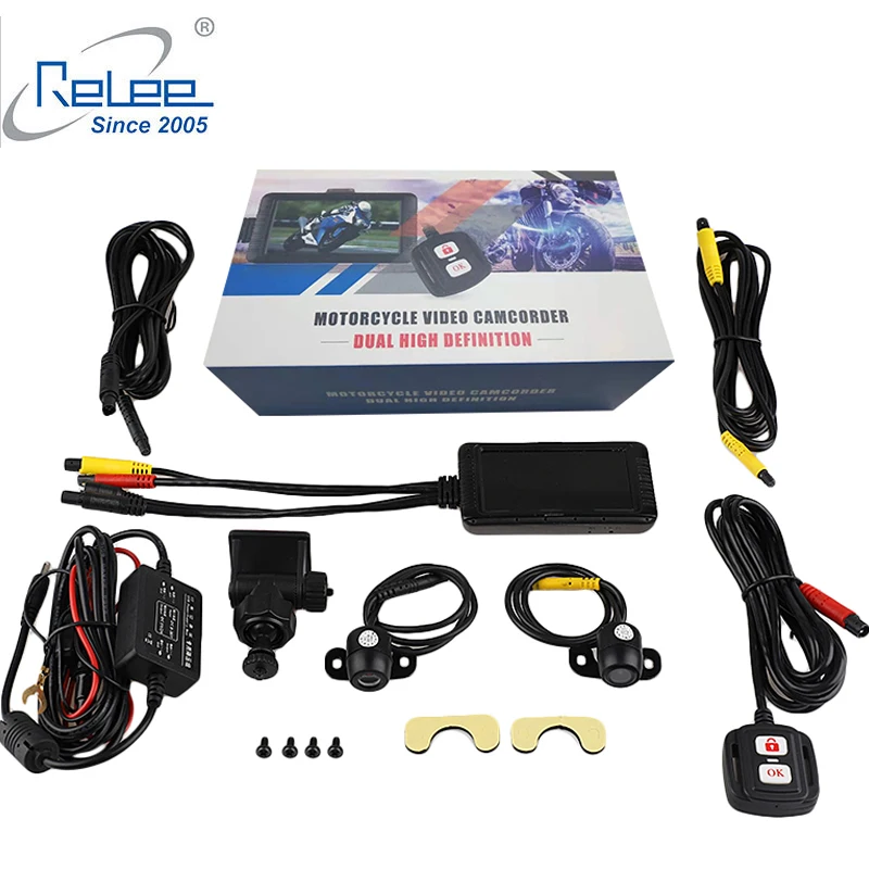 Двойной объектив DVR Dash Cam мотоциклетная камера безопасности Full HD 1080 P 720 Передняя