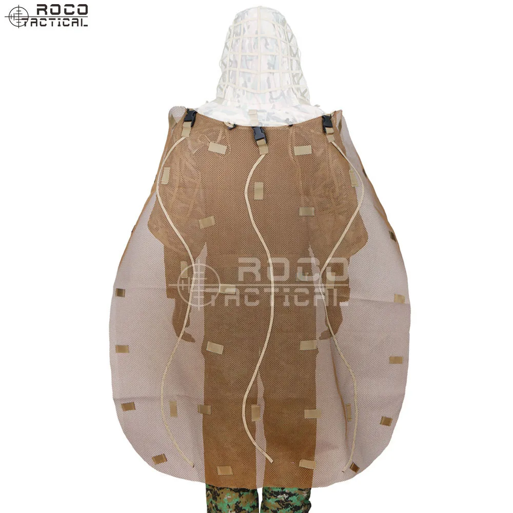 ROCOTACTICAL Ghillie накидка для костюма капюшон съемный Снайпер Костюмы чтобы покрыть