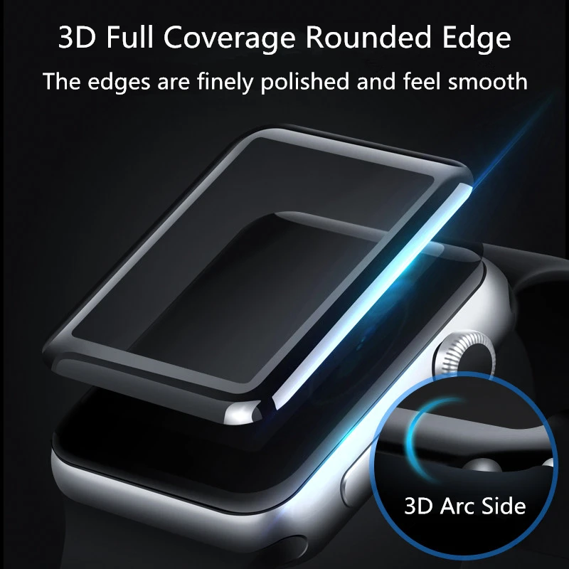 BinFul 3D изогнутый 9 H Полноэкранный протектор для Apple Watch Series 1 2 3 4 40 мм 44 38 42