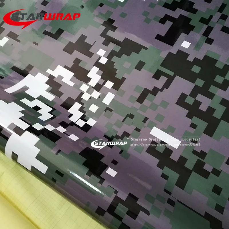 Starwrap Jumbo военный зеленый камуфляж виниловая автомобильная пленка большой лист с