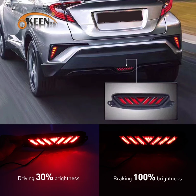 Автомобильный Стайлинг OKEEN 1 комплект Светодиодный отражатель заднего бампера