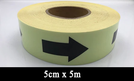 50mmx5m 5 см х 5 м водонепроницаемый фотолюминесцентный ПЭТ знак выхода светящаяся лента - Цвет: 50mmx5m