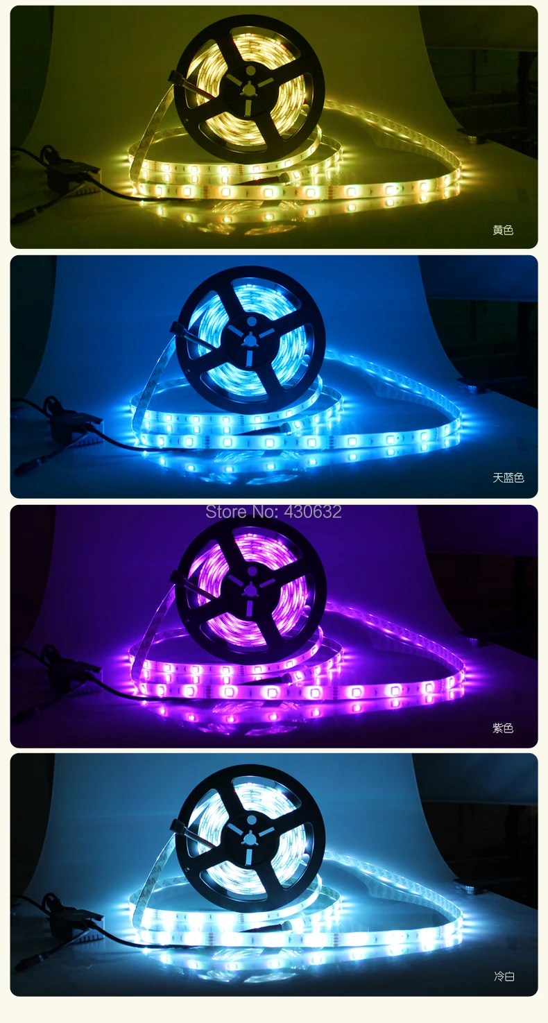 LED RGB лампочка светодиодная полоса 12V для Рождества и декорации дома + музыкальный