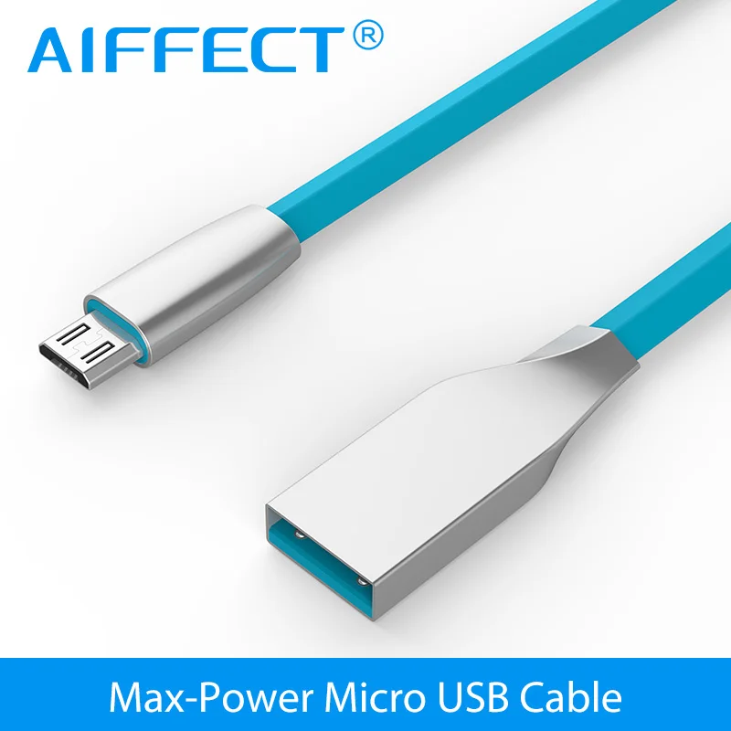 AIFFECT цинковый сплав микро USB кабель 2 м 2.4A быстрое зарядное устройство для