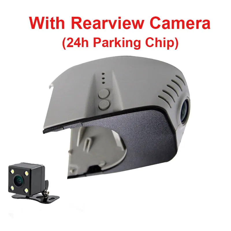 With Rear And 24H Kampacar Wi-Fi видеорегистраторы Dash Cam для Audi A1 A6 A8 A3 A4 A5 A7 Q3 Q5 TT 8n 8j 8s MK3 Q7 4l Wifi Dvr для автомобиля - Название цвета: With Rear And 24H