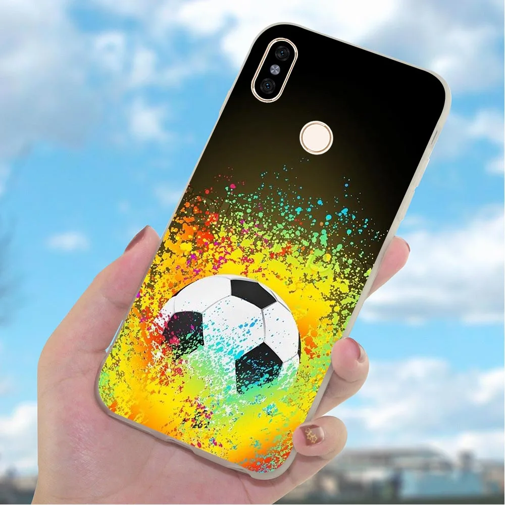 Мягкий чехол из ТПУ для телефона Xiaomi Mi A2 футбола A1 8 Lite 9 9se Redmi 4A 4X 5 Plus 5A Prime 6A Note 6 Pro 7