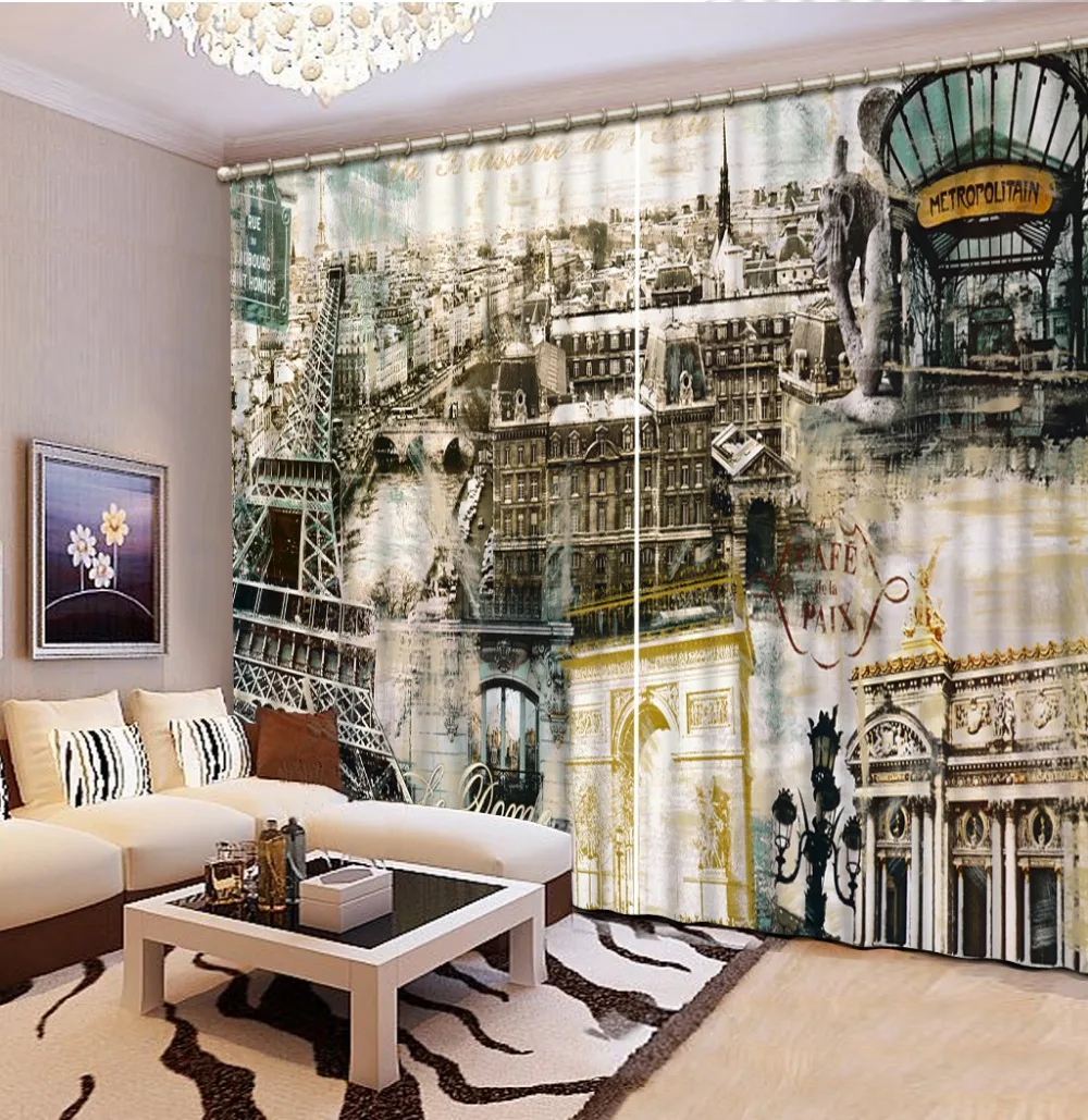 3d занавески для гостиной спальни в стиле ретро оконные шторы занавески|window curtain for