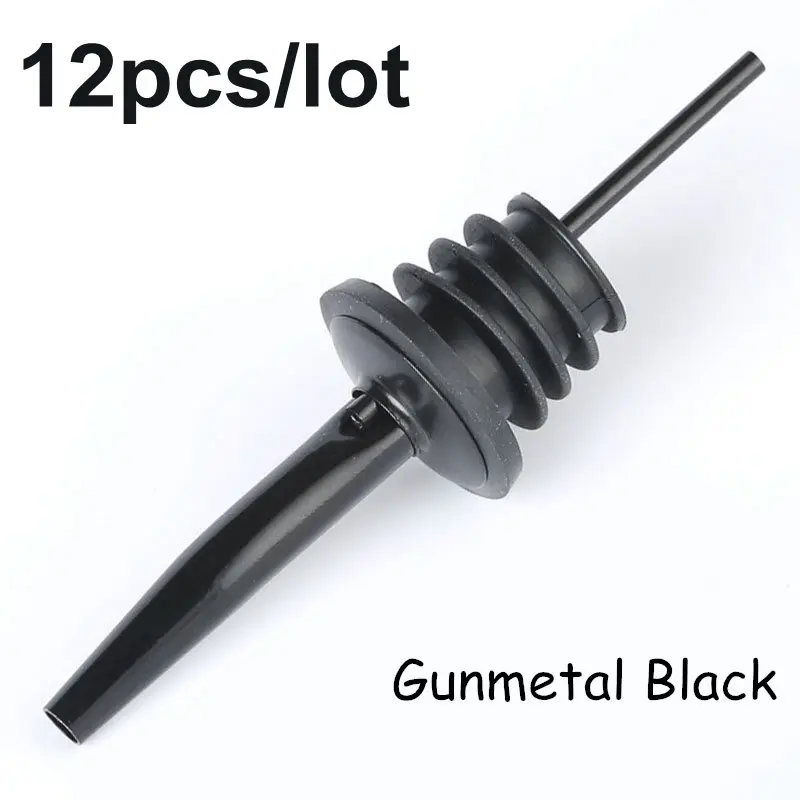 black 12 шт./лот, бутылка для вина из нержавеющей стали, бутылка для выливной носик, аксессуары для бара, барная посуда, бутылка для масла, бутылки для вина - Цвет: black