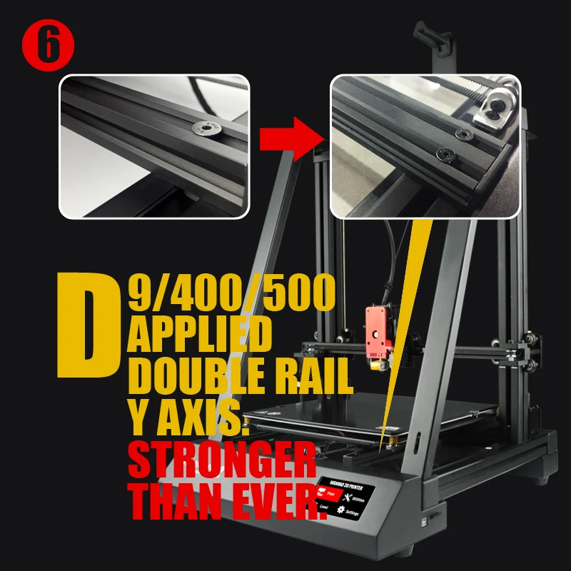 D9/400 Mark2 новое обновление большой размер печати DIY Цифровой FDM 3D принтер с