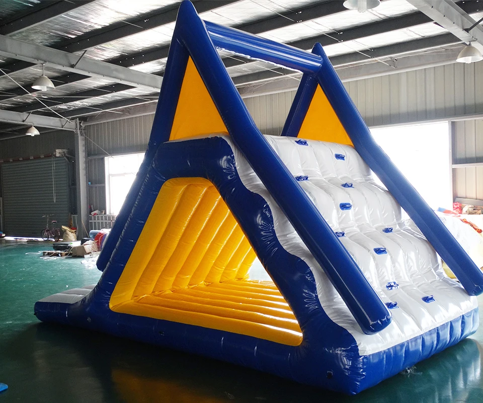 

PVC Tarpaulin Water Park Use Water Inflatable Climbing Floating Slide