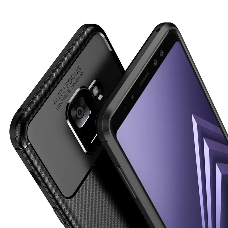 Luxury Phone Case for Samsung Galaxy A8 2018 Armor Fundas Soft Silicone Coque Cover Plus A8+ Capa accesorios | Мобильные телефоны и