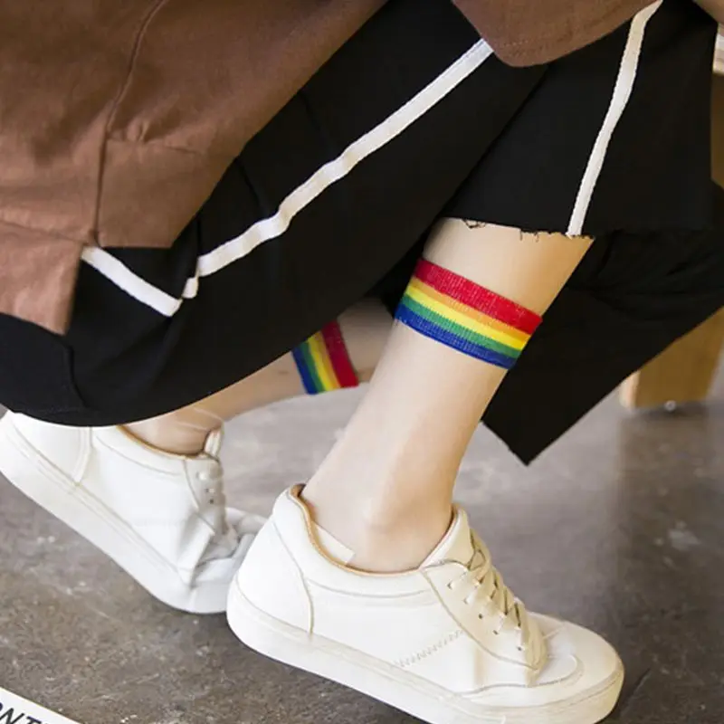 Женские носки до щиколотки в японском стиле Харадзюку летние хипстерские тонкие