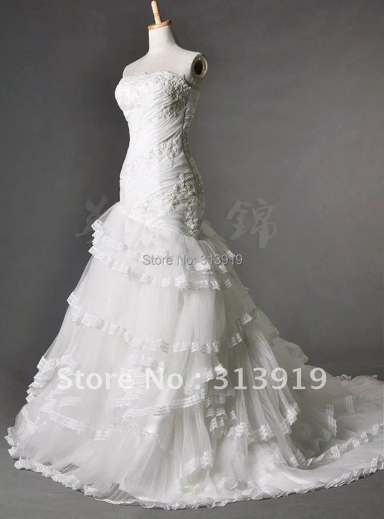 

bridal gowns fishtail mermaid wedding dress 2017 vestido de noiva new style custom make free shipping