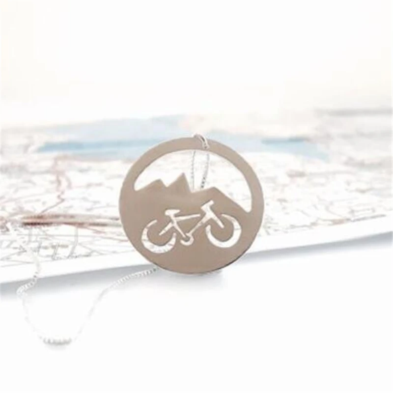 1 шт горный велосипед круглое серебряное ожерелье с подвесками подарок для