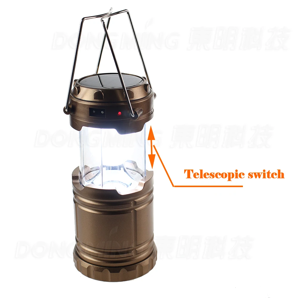 Ультра яркие складные 6 Led Легкие Походные фонари на солнечной батарее для пеших