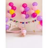 photo backgrounds balloons pink cake birthday photography backdrops for photo studio children kids photo shoot photophone 3d