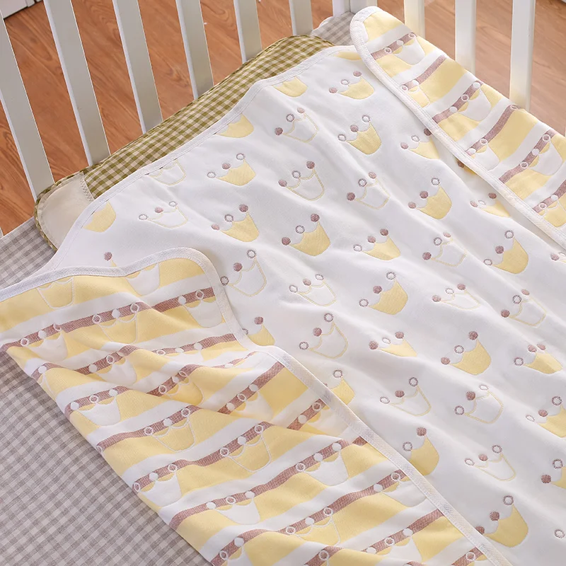 1-110x110cm-4 layers Herbabe детское Пеленальное Одеяло весна/лето 4 слоя абсорбирующие детские купальные хлопчатобумажное одеяльце унисекс в стиле радуги, для младенцев Одеяло-конверт - Цвет: 1-110x110cm-4 layers