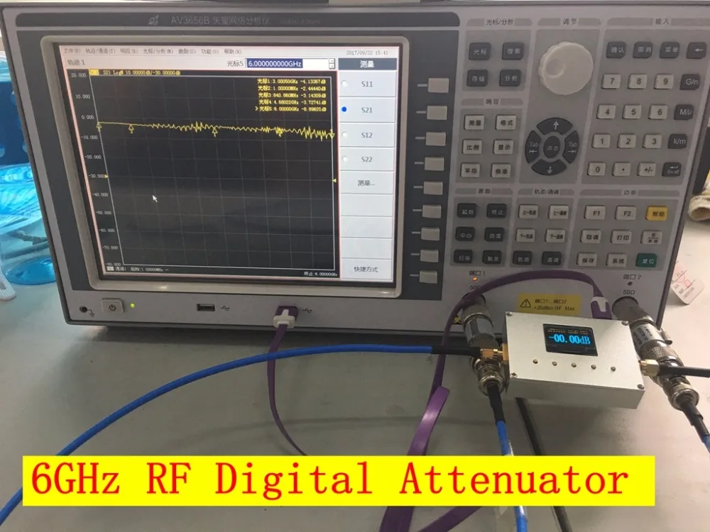 NEW 6G Digital Programmable Attenuator 60DB Step 0.25DB OLED Display CNC ATT-6000V2.0 | Электроника