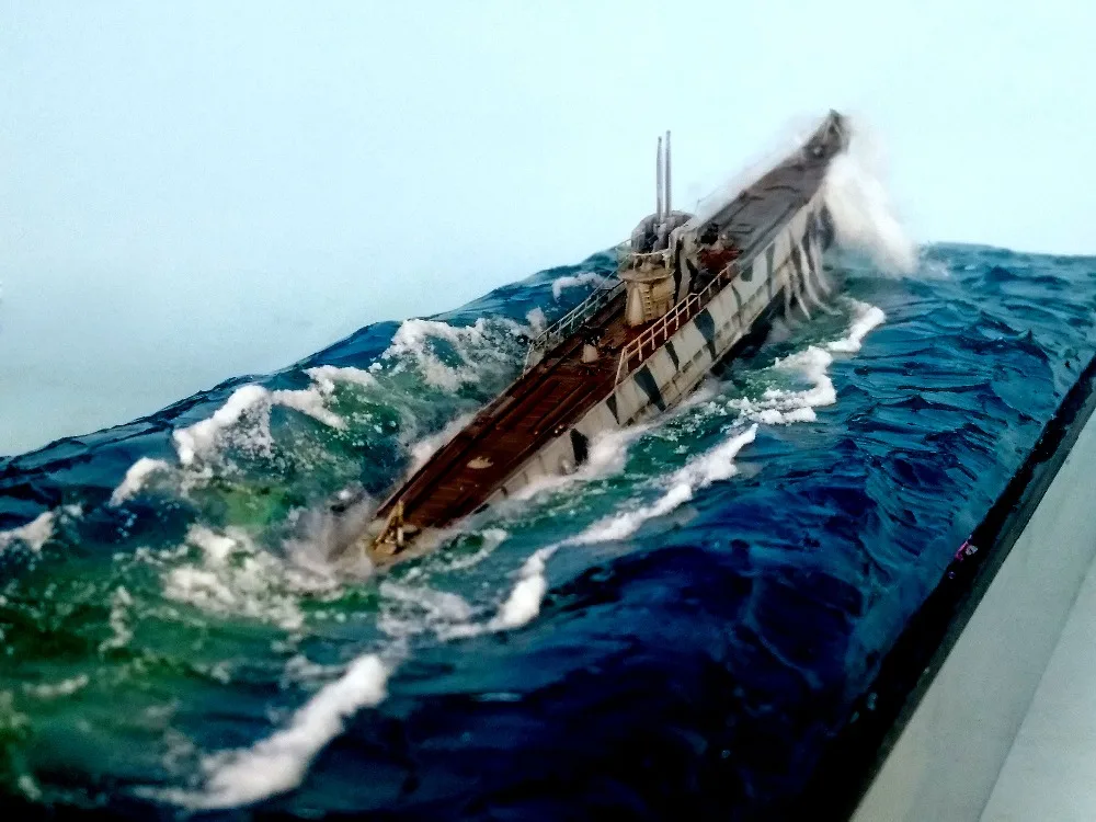1: 350 диорама модель корабля World WarII немецкая u образная подводная лодка аварийный