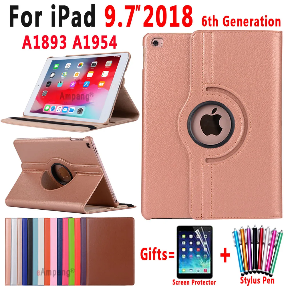 Чехол для Apple iPad 9 7 дюйма 6 6th поколения Pro 11 12 2018 360 градусов вращающийся кожаный
