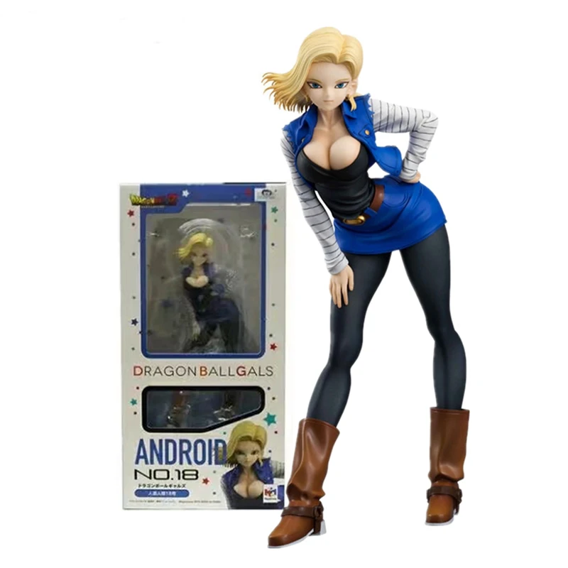 19 см игрушечные фигурки из игры Dragon Ball DBZ (“Android 18 лазурь пикантные Аниме Фигурки