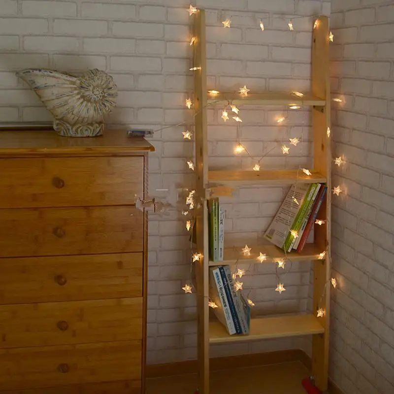 1 шт. красочные светодио дный строки горит звезда Фея Рождественские огни