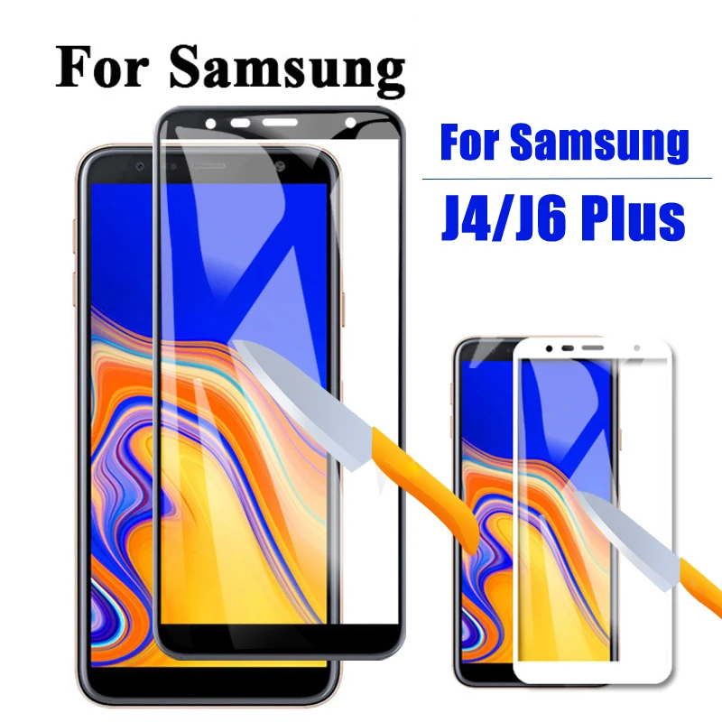 Защитное стекло для Samsung J4 J6 Plus J 4 6 4j 6j закаленное защиты экрана Galaxy J4plus J6plus