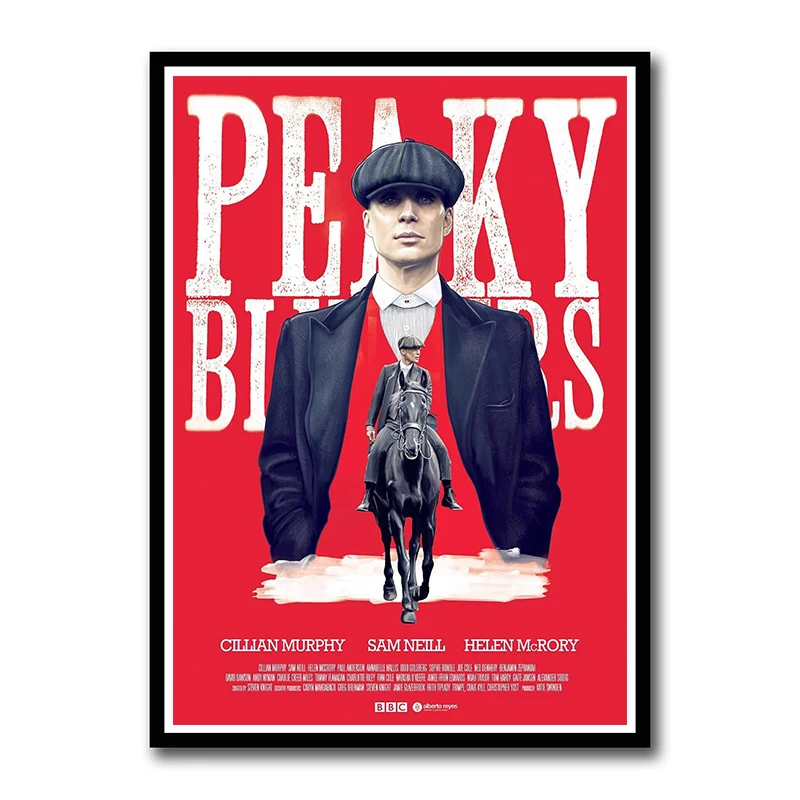 Movie TV Peaky Blinders White Coated Paper Posters Wall Decor Painting for Living Room Home Decoration Frameless - Цвет: Серебристый