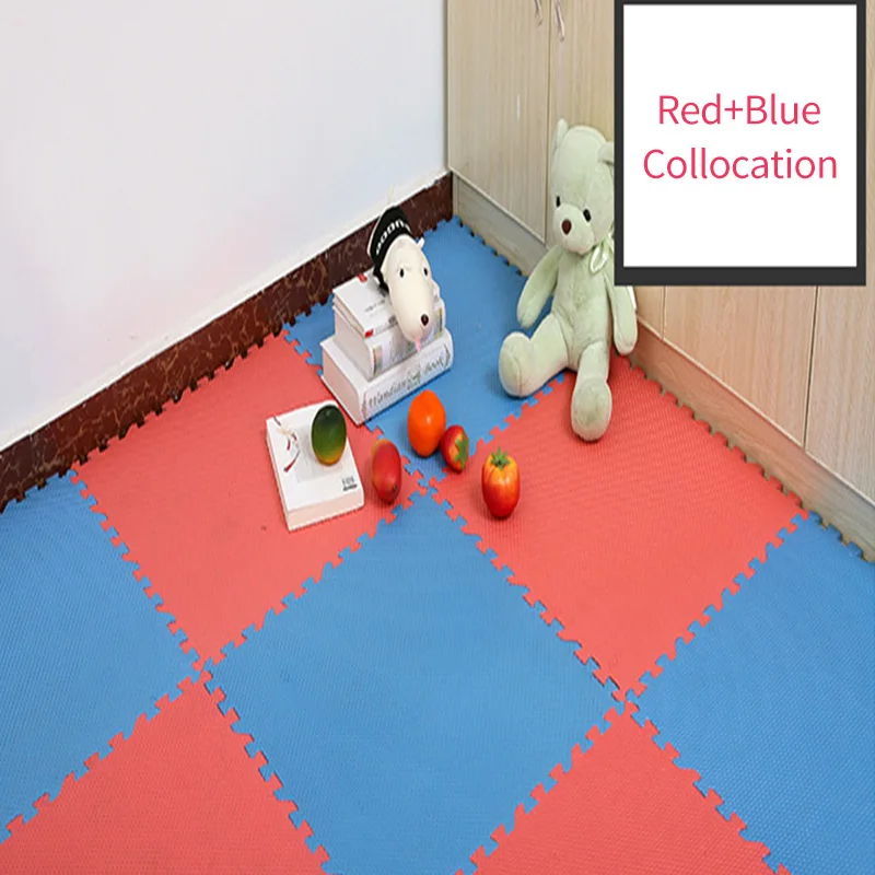 red and blue 30*30 см tapete infantil детские коврики игровой коврик игрушки для детей Детский ковер мягкий пол eva пены головоломки коврики - Цвет: red and blue